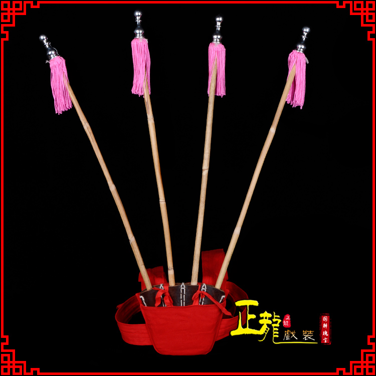 双牌戏装戏曲用品靠旗男女大靠 靠板 正宗牛皮旗杆旗架