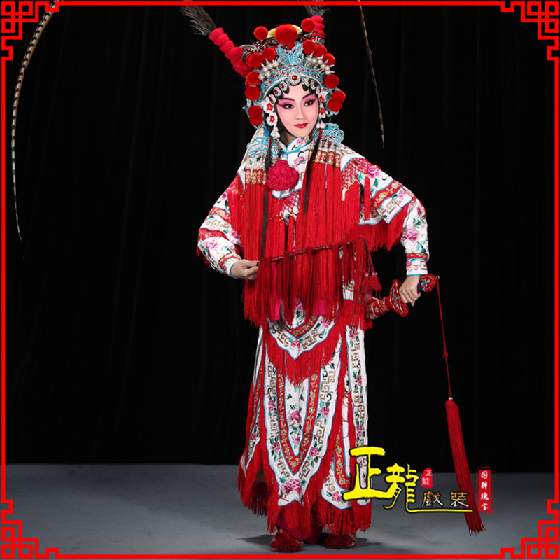 双牌刀马旦改容战父 软绉镶边女改良靠